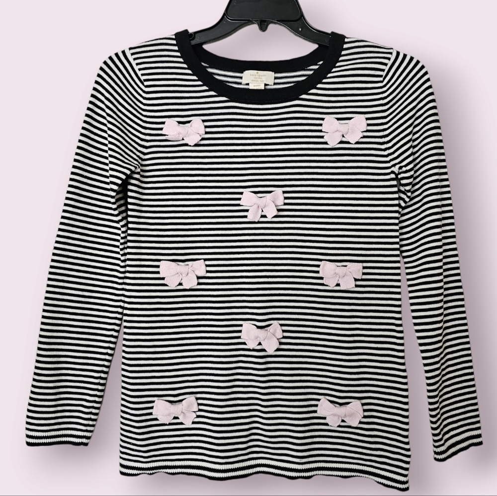 Kate Spade Girls Long Sleeve‎ Bows Sweater Size 14
